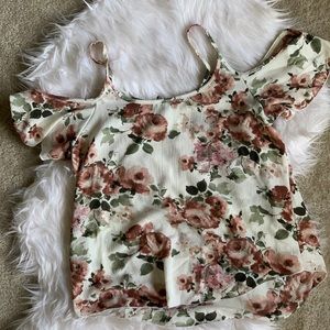 Rue21 cold shoulder floral top